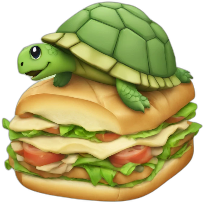 turtle sandwich emoji
