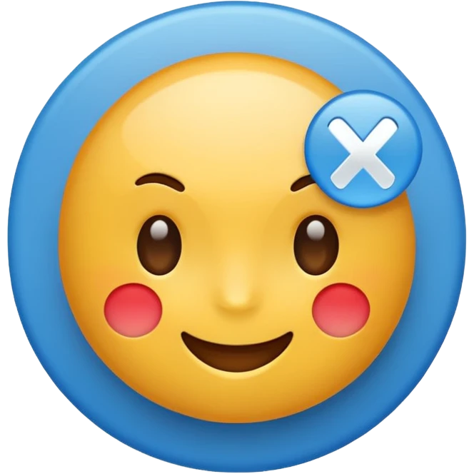 Make a emoji with blue tick emoji