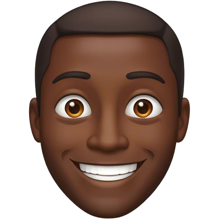 smiling dark-skinned male portrait emoji