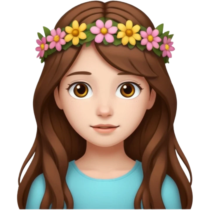 Tête jolie femme ado emoji