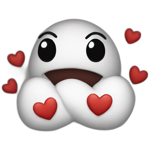 🥰 with black hearts instead of red emoji