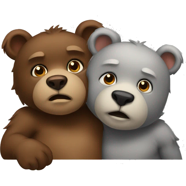 two strong bears studding emoji