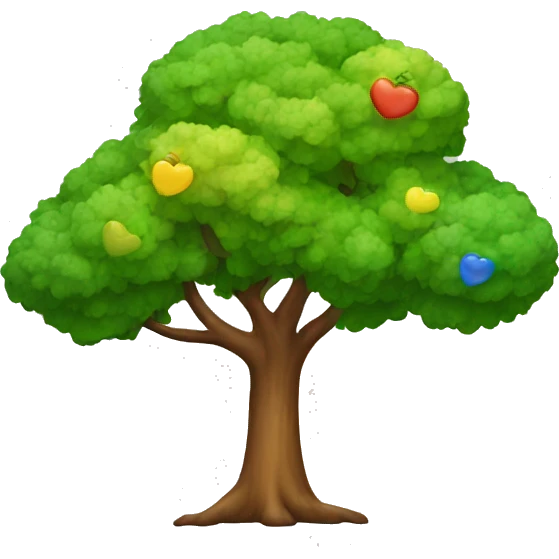 A rainbow tree emoji
