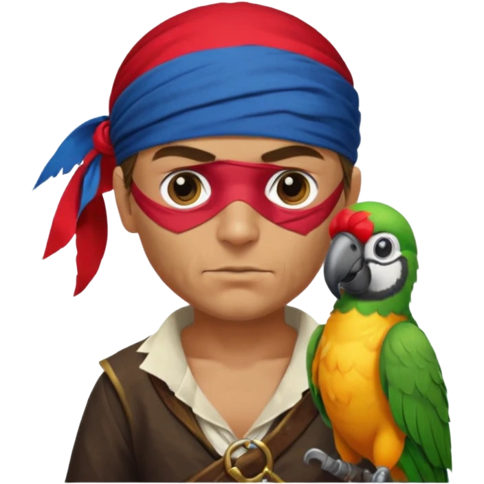 pirate and parrot emoji