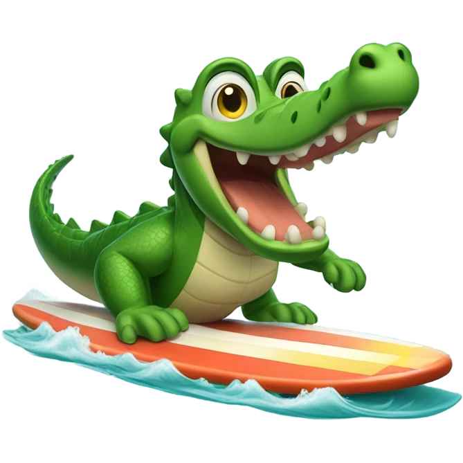 Alligator Surfing emoji