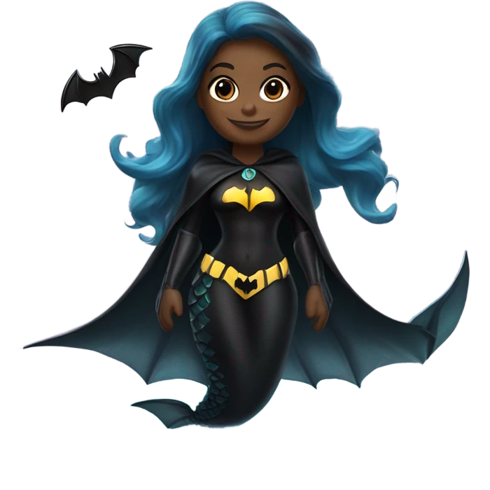 Batman mermaid emoji