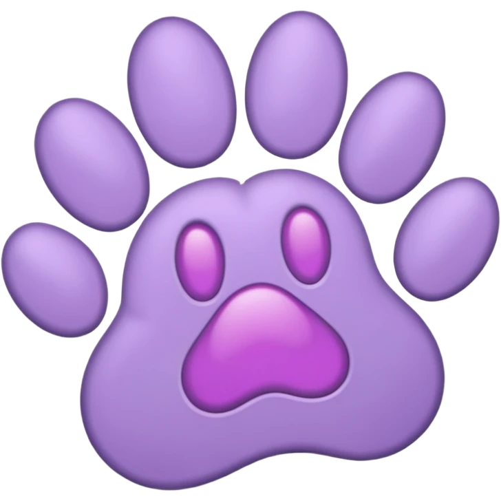 Lilac paw print emoji