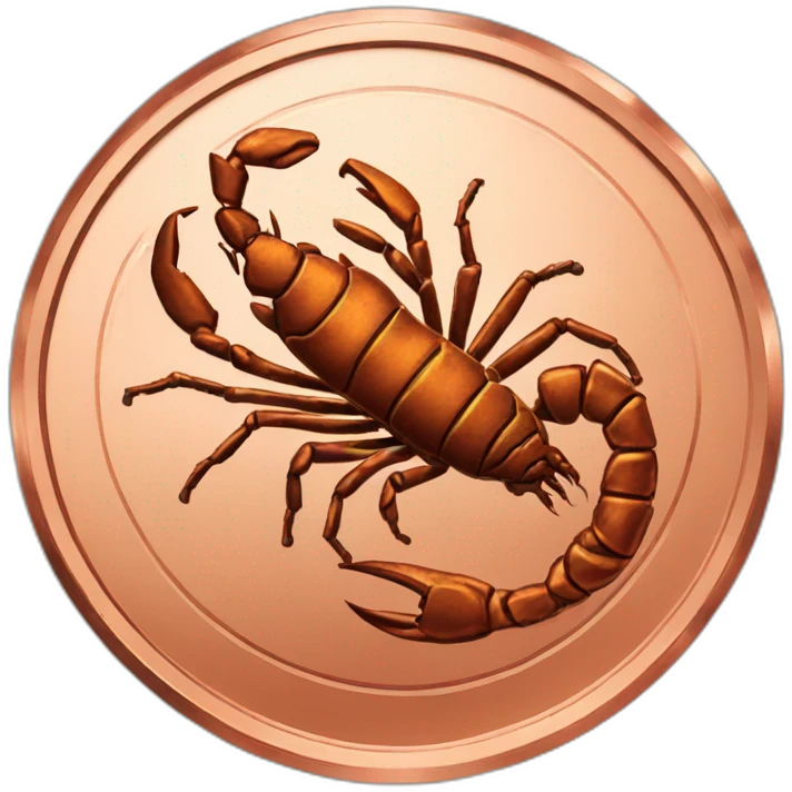 scorpio rising copper coin emoji