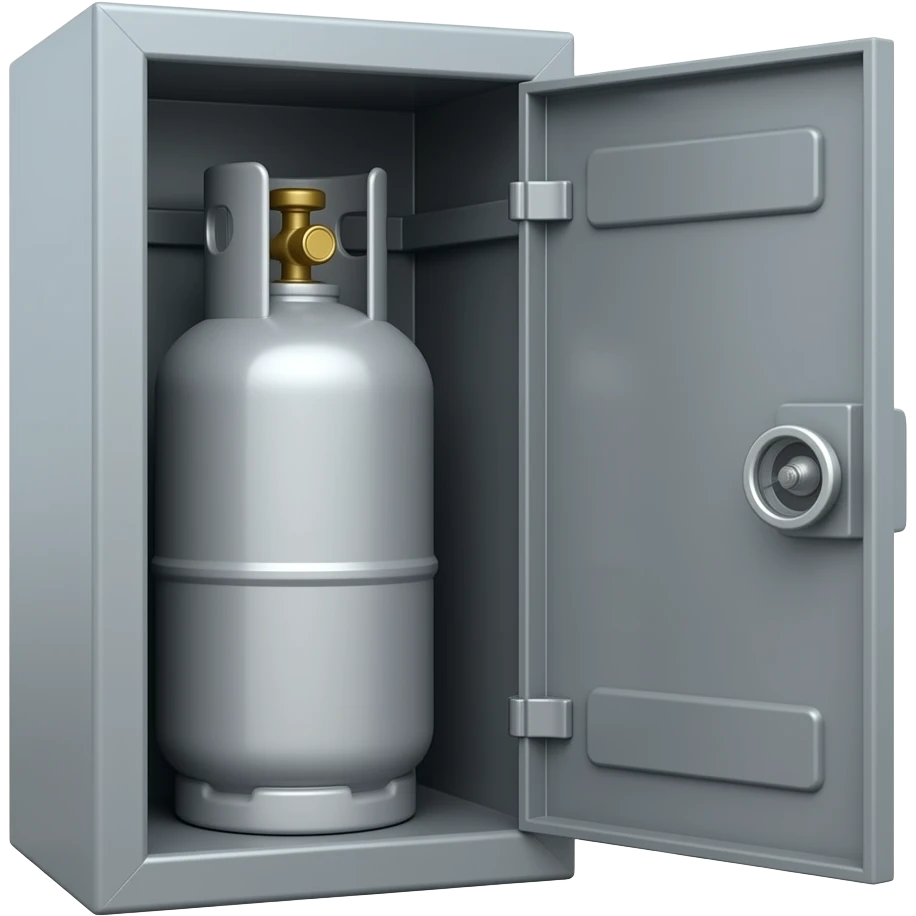 Gas cylinder storage secure emoji