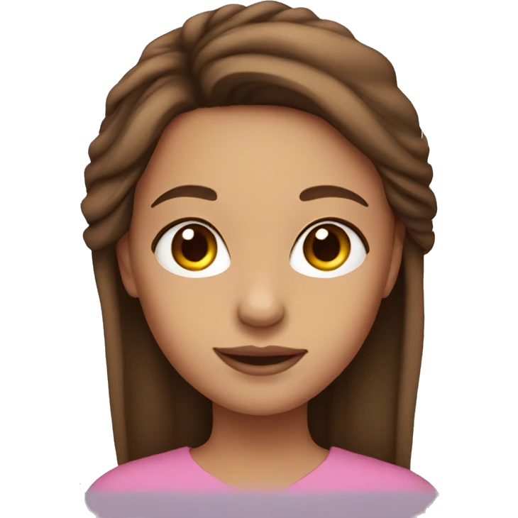 Girl with brown hair and hoop earrings  emoji