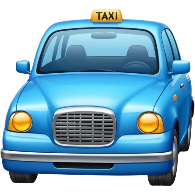 blue taxi emoji