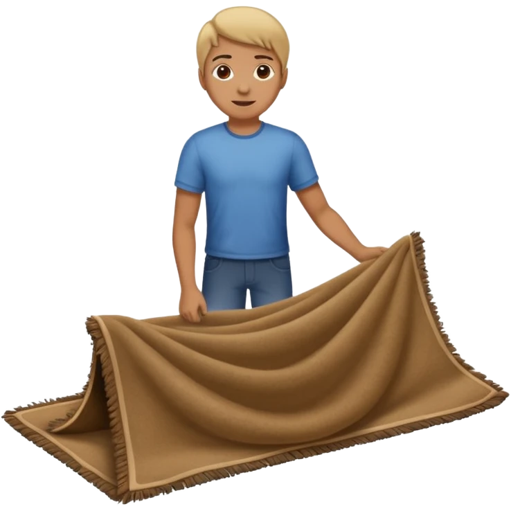 Lifting up a rug and sweeping  stuff under to hide things emoji