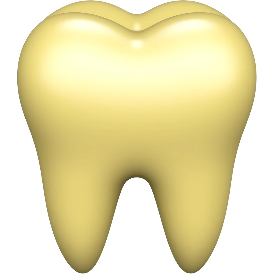 누런 3d 치아 emoji
