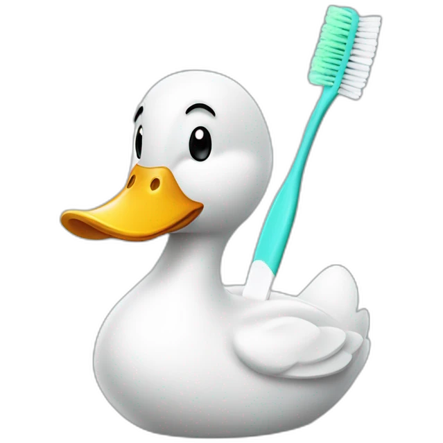 Duck toothbrush  emoji