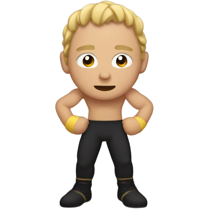 Make an emoji off the wrestler relishing reroute emoji
