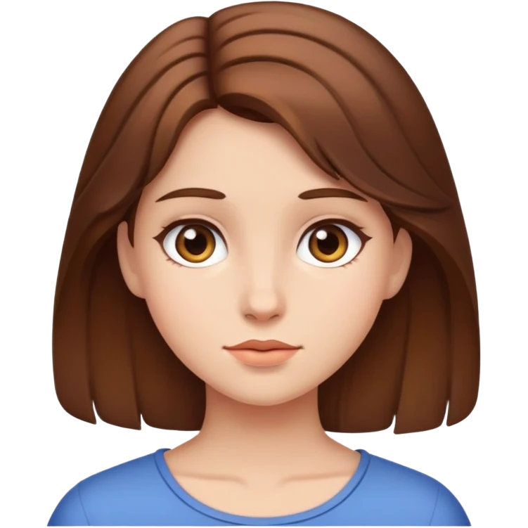 Girl brown hair  emoji