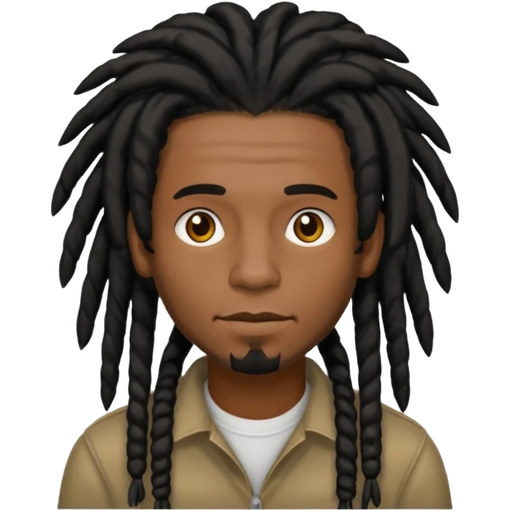 black man with black dreads emoji