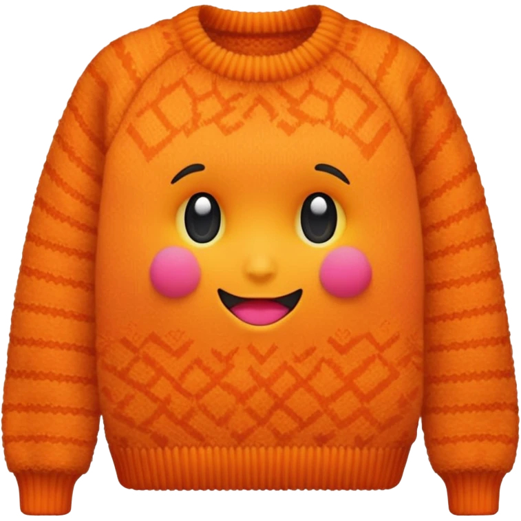 A peach with sweater on it emoji