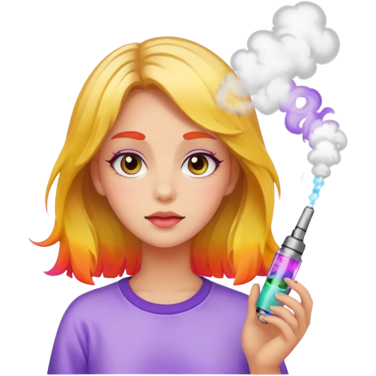 Girl vape smoke  emoji