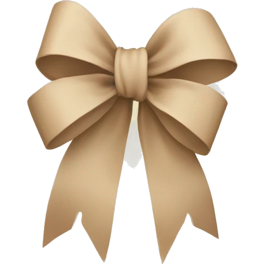 Beige fall bow emoji