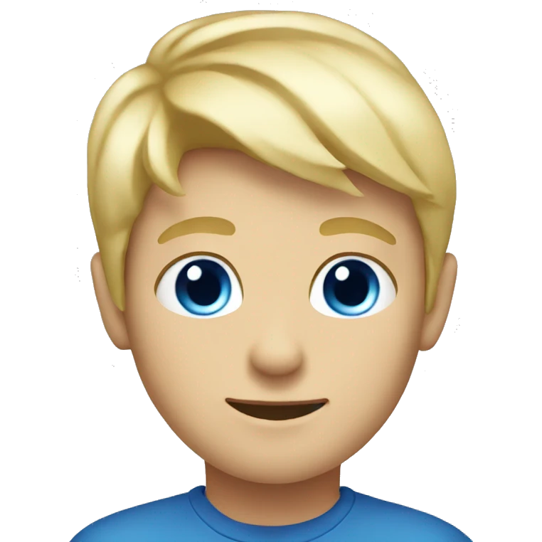 boy with blonde hair and blue eye emoji