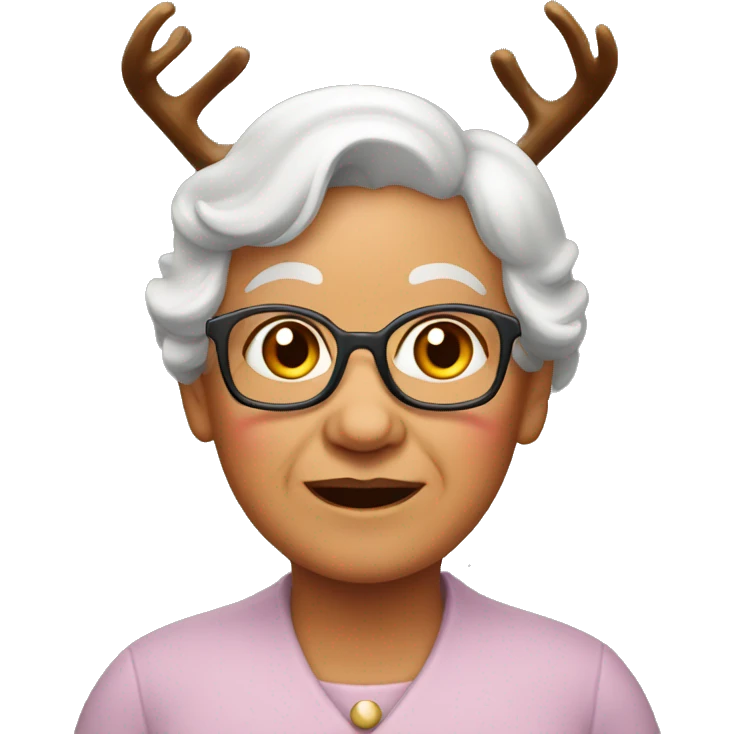 Grandma reindeer  emoji