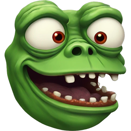 Pepe Frog As A Zombie emoji