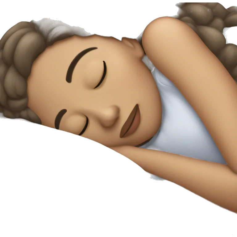 woman asleep on stomach emoji