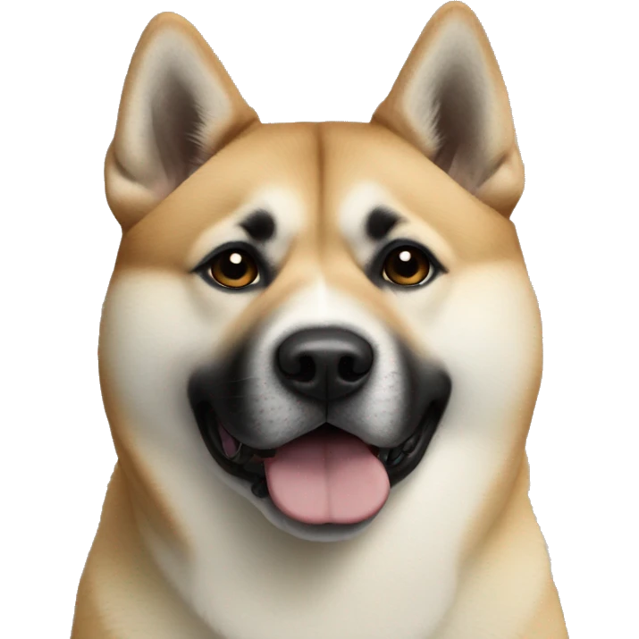 American Akita with a black spot on each cheek emoji