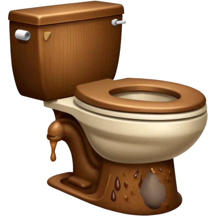 Toilet with poop emoji