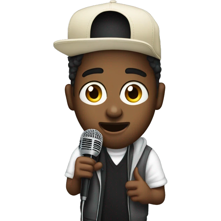 OhCris! Rapper Rapping into a Microphone emoji