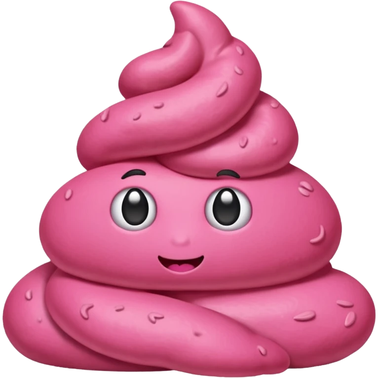 Pink 💩 realistic emoji