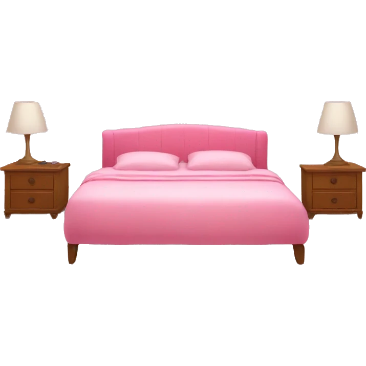 A pink bed emoji