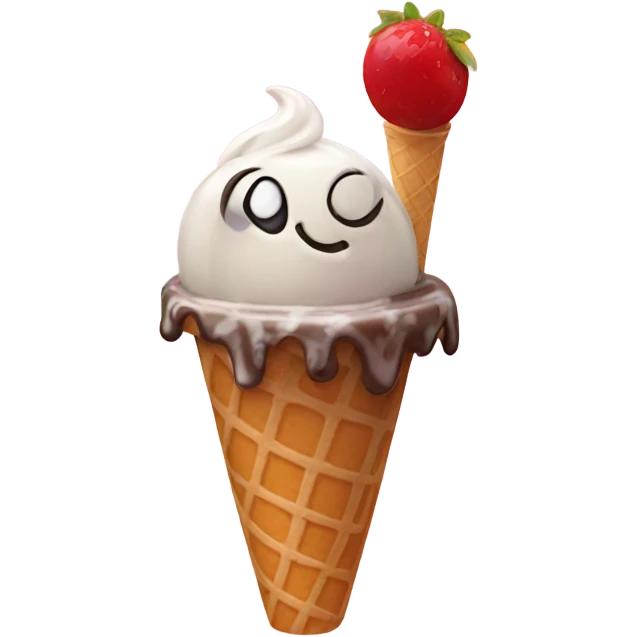 Ice cream boba emoji