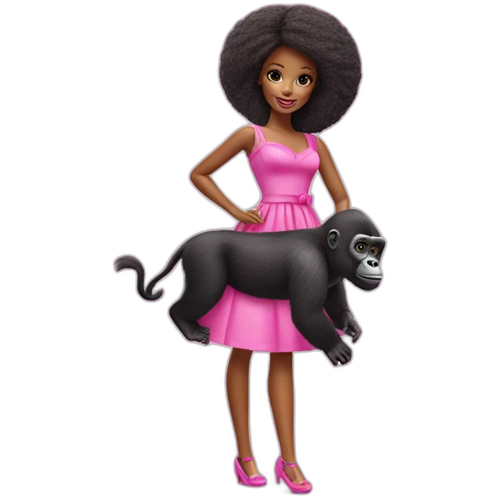 barbie and baby gorilla emoji