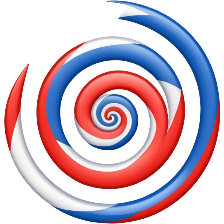 Red, White, and Blue counterclockwise emoji