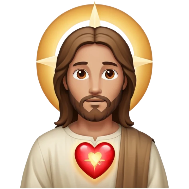 Jesus with a heart emoji
