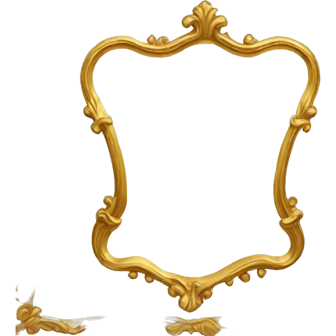  golden vintage mirror emoji