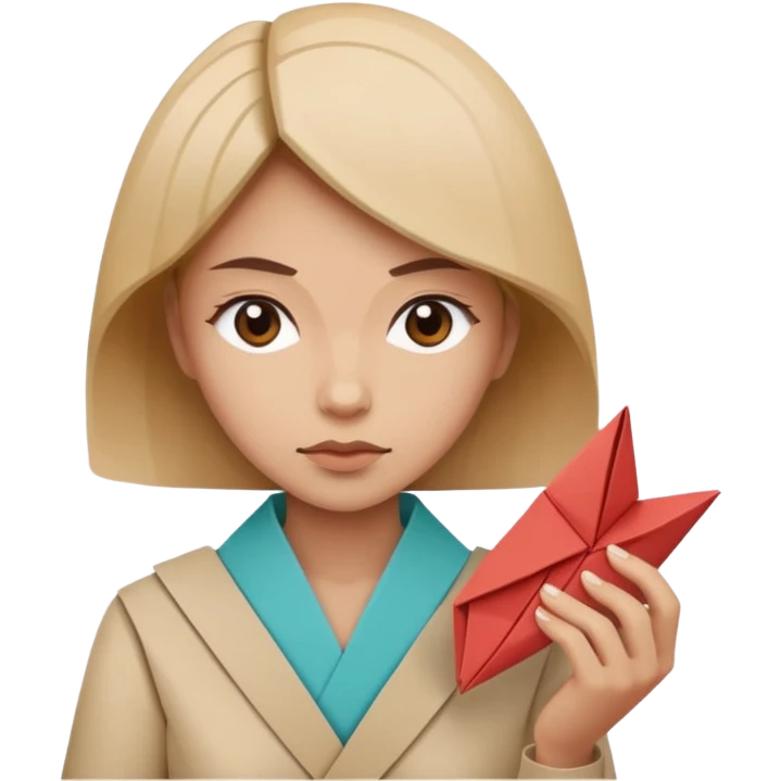 the woman who does origami emoji
