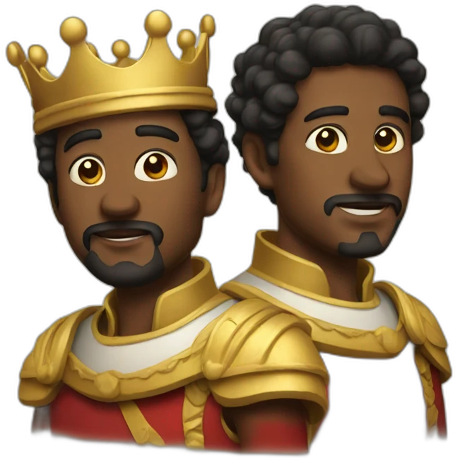 Two men king emoji