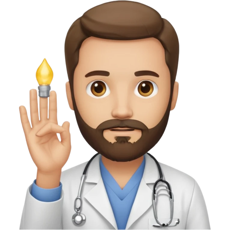 бородатый доктор показывает рукой - все хорошо emoji