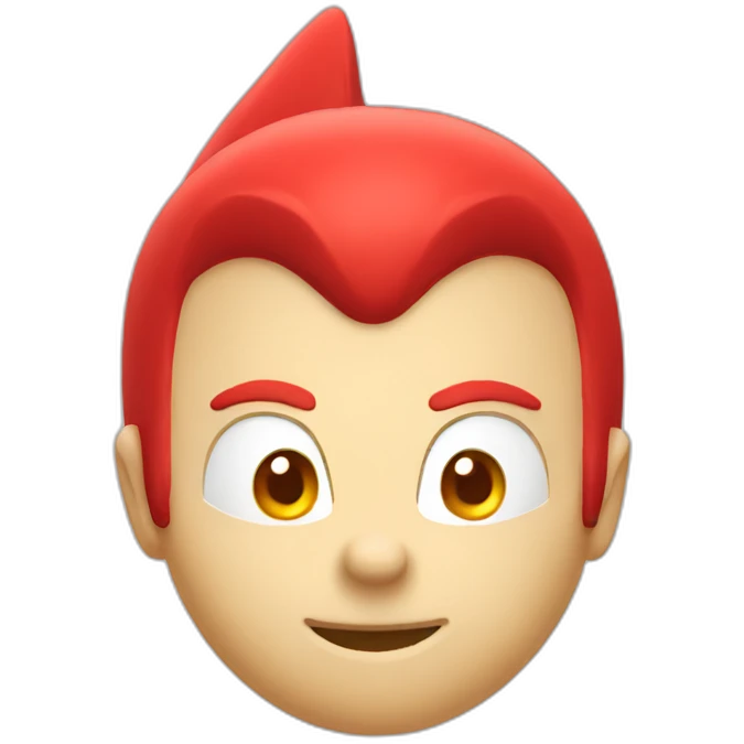 Sonic head red emoji