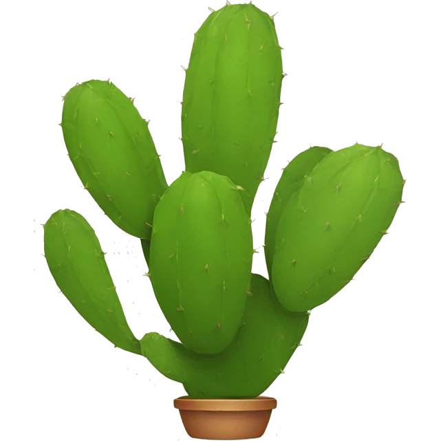 single flat Nopal without pot emoji
