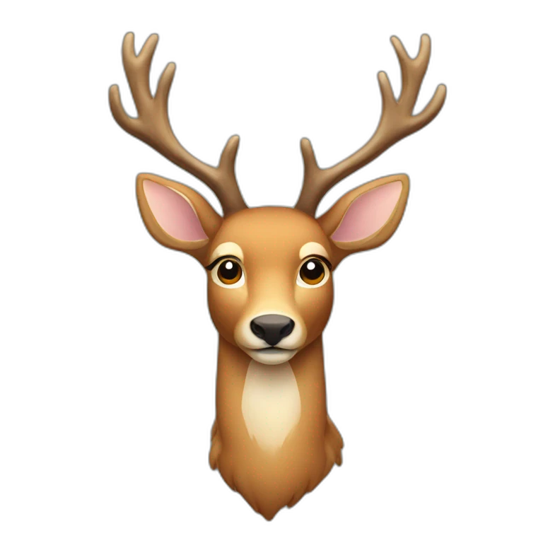 deer with New Year's antlers emoji