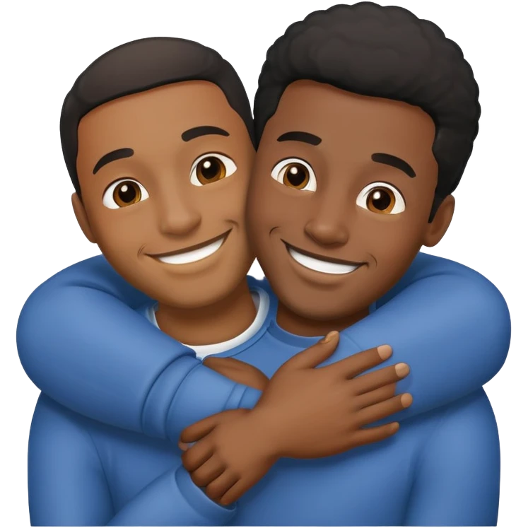 two black men love emoji