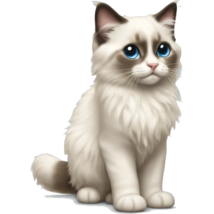 Ragdoll kitten standing emoji