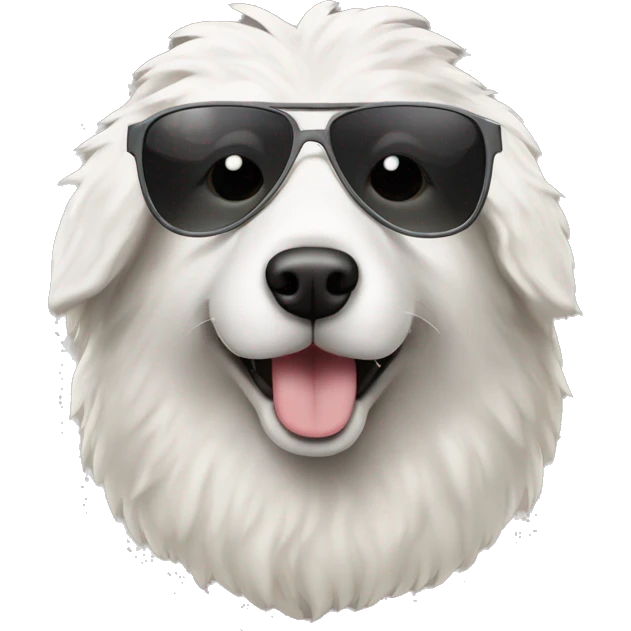 Sheepdog with sunglasses  emoji