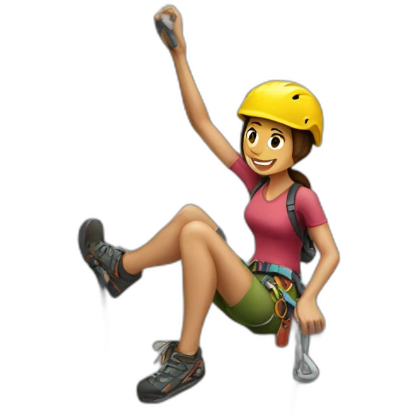 Rock climbing woman mountain emoji