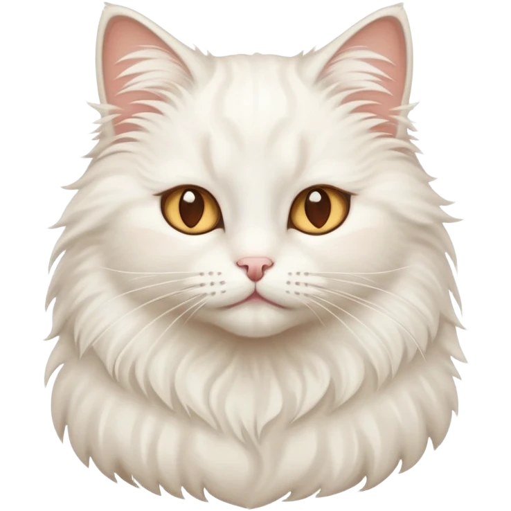 Sexual fluffy white female  cat  emoji