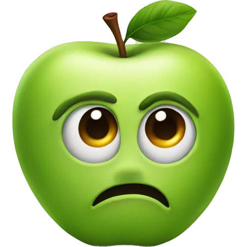 apple with eye emoji